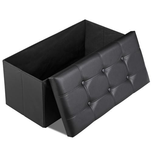 Folding storage ottoman - storage,