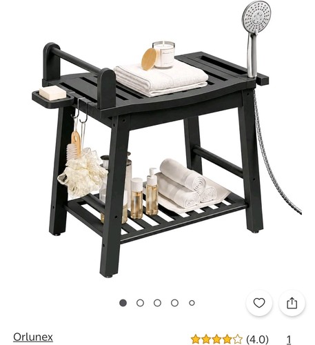 Shower bench with storage - bench,